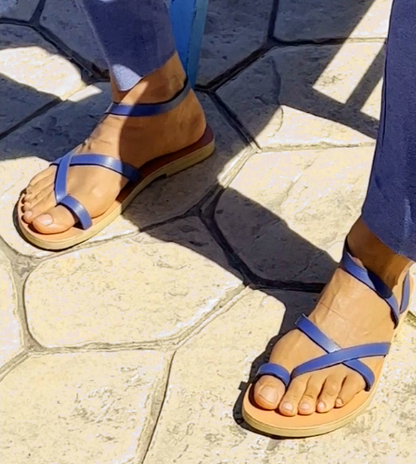 Patroklos Greek Leather Sandals – product video